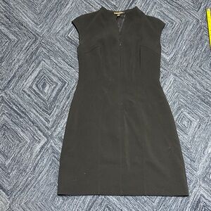 Brook Brothers Elegant Front Zip Classic Black Dress